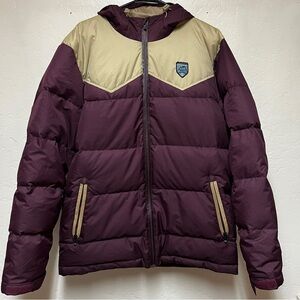 Mens Vans Down Puffer Jacket Mountain Edition Burgundy US L Large Blueprint 2011